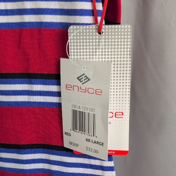 Enyce Red and Blue Striped Short Sleeve Tee - Picture 3 of 6